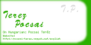 terez pocsai business card